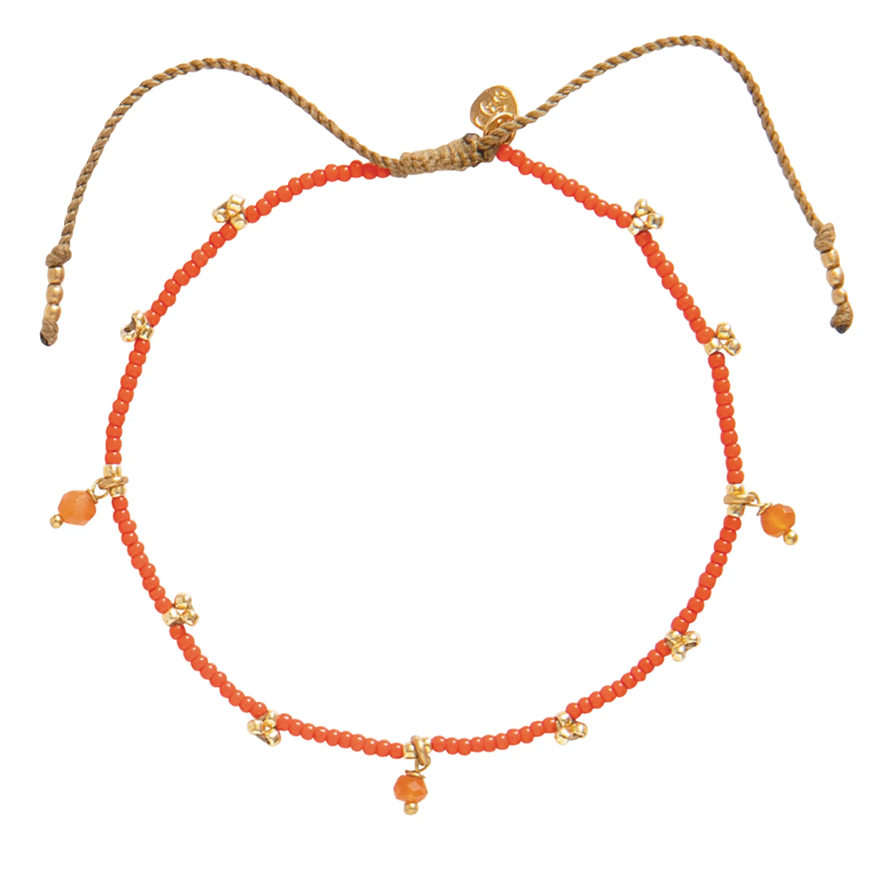 Hot A Beautiful Story Spice carnelian anklet