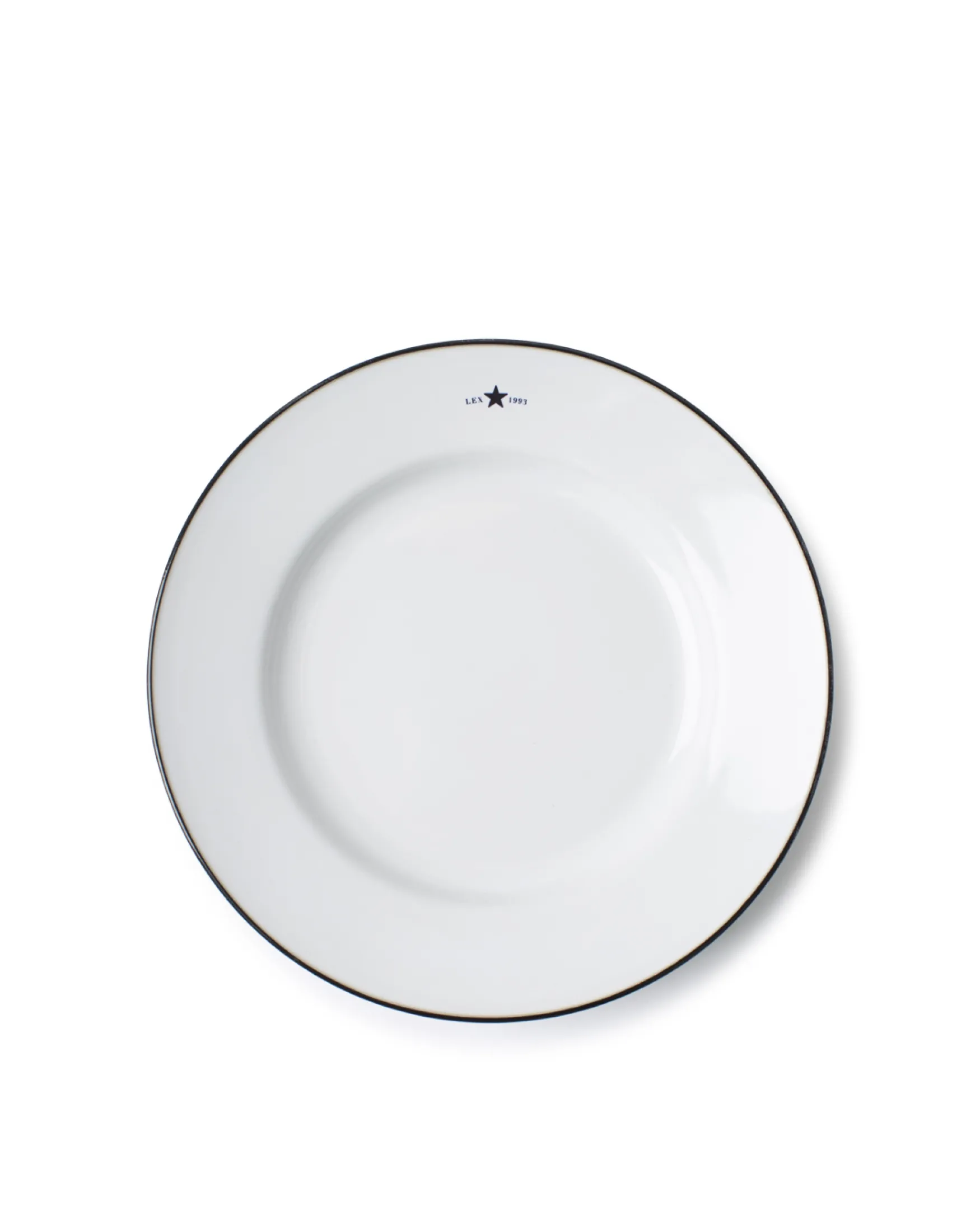 Fashion Lexington Company Stoneware dessert plate, white/dark blue
