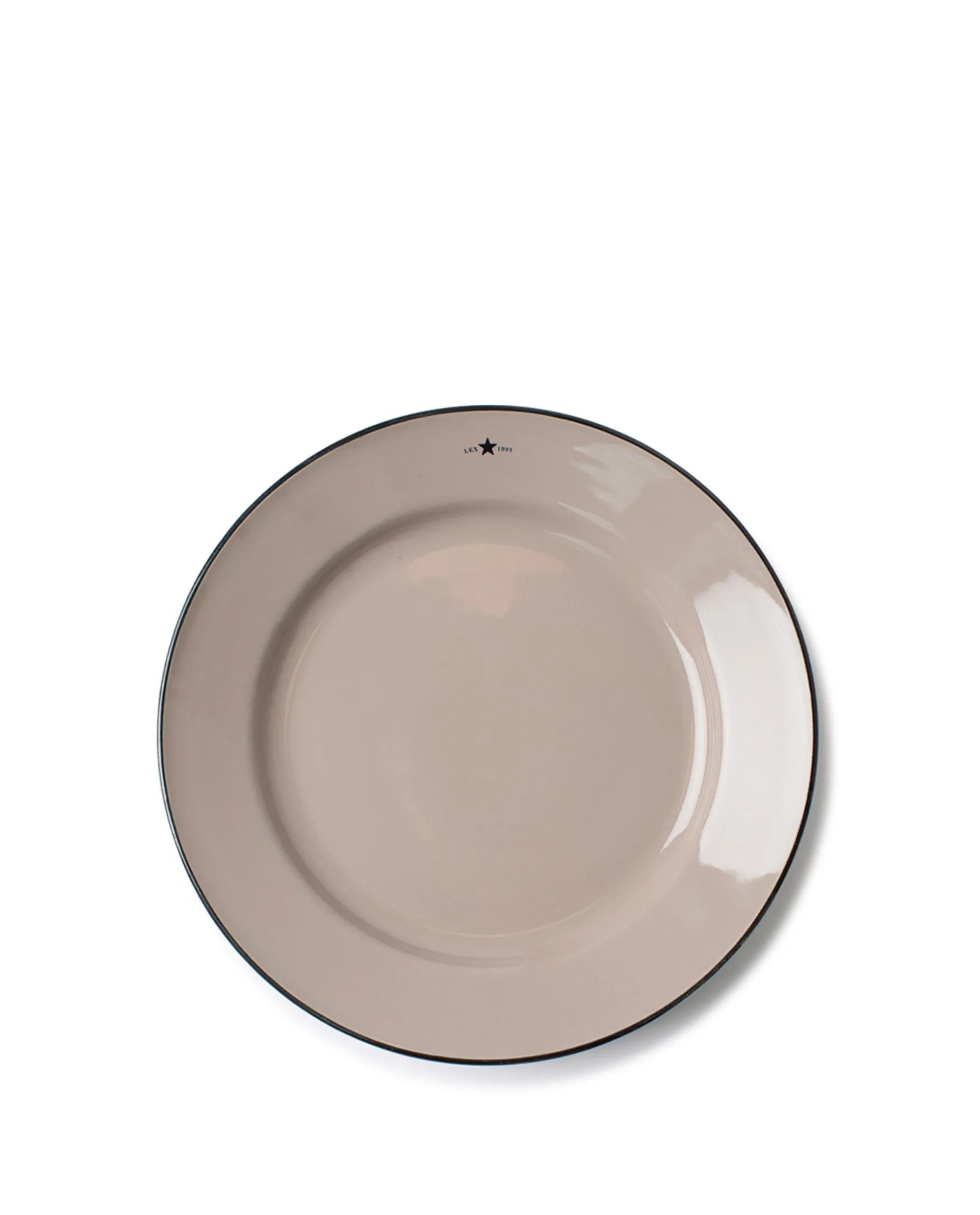 Hot Lexington Company Stoneware dinner plate, beige/dark blue