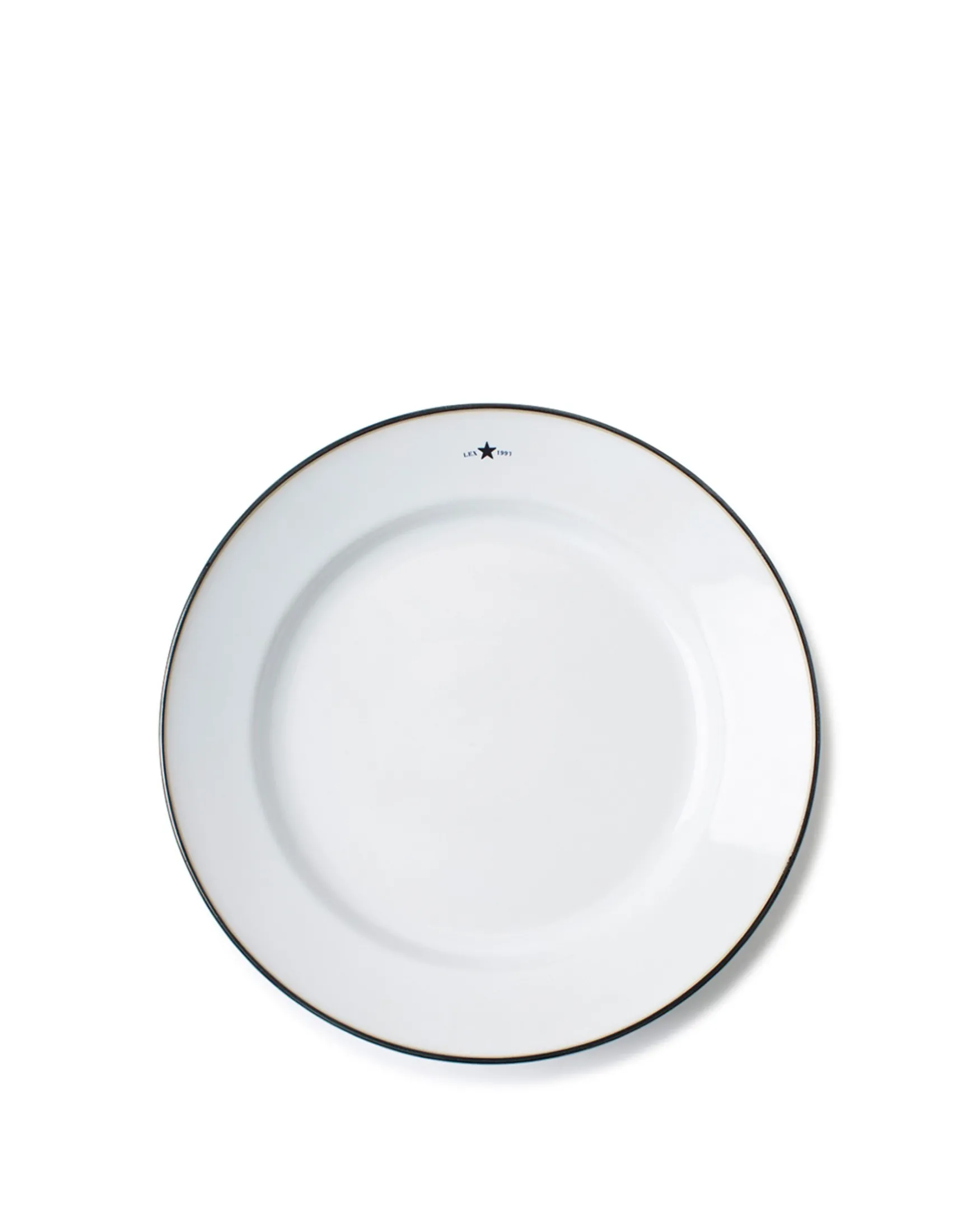 Best Lexington Company Stoneware dinner plate, white/dark blue