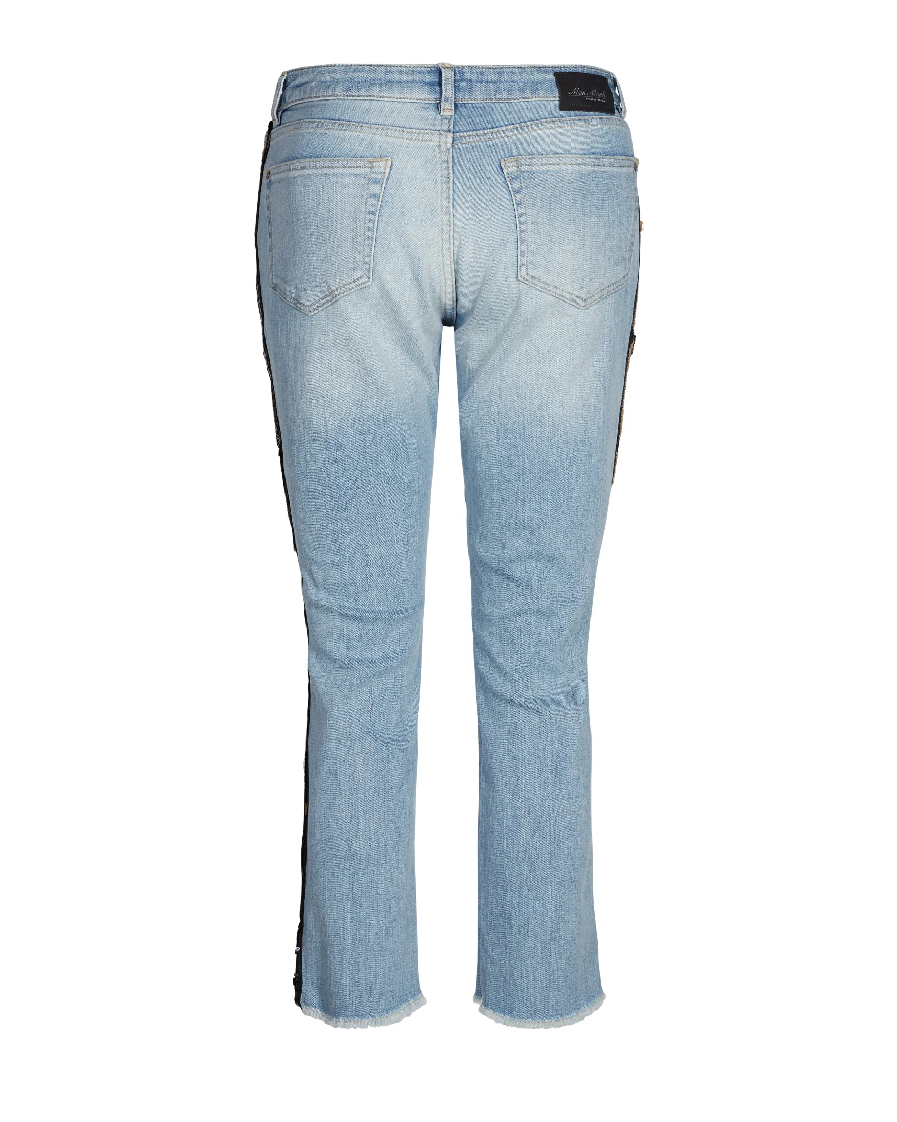 Fashion Mos Mosh Sunn frill glam jeans, light blue denim