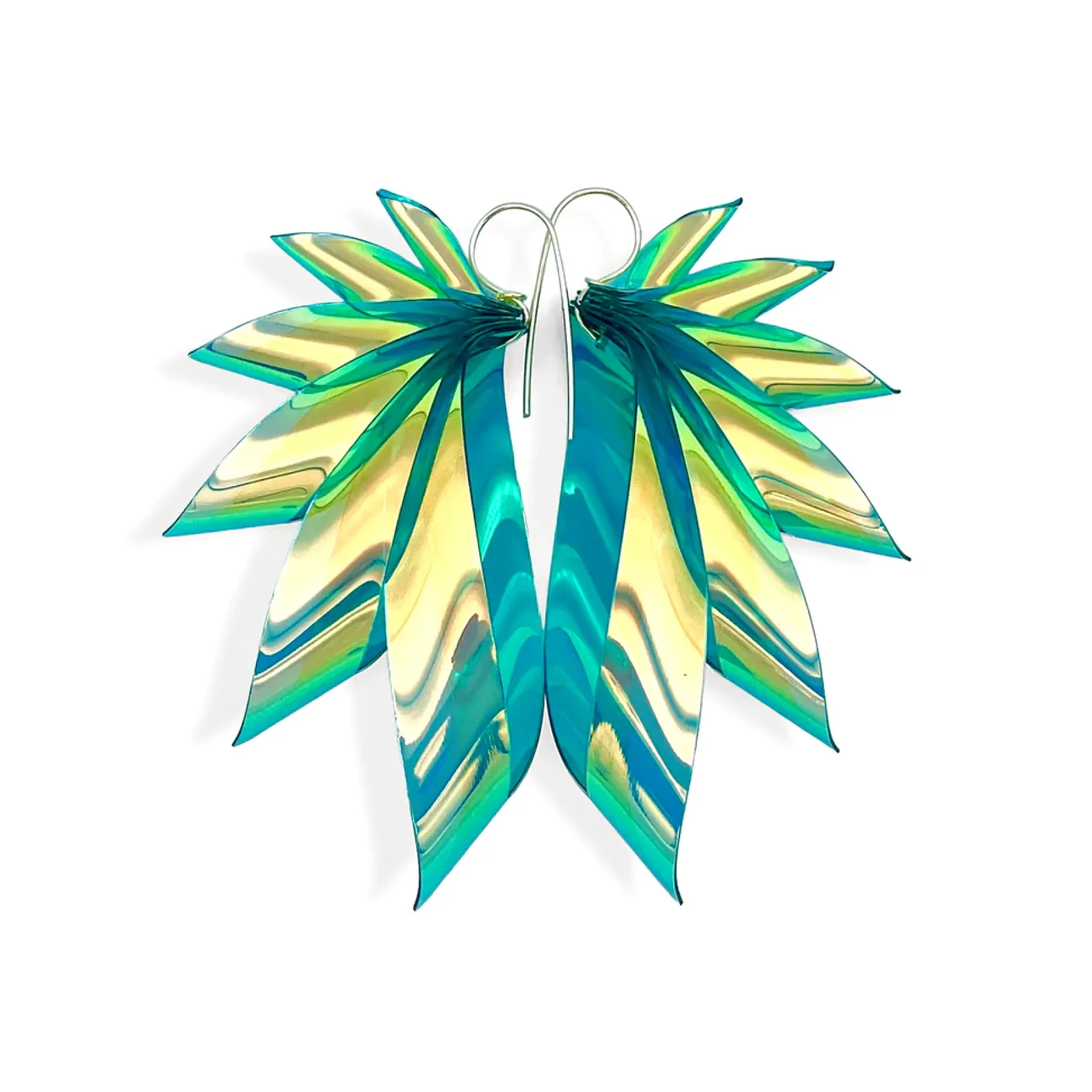 Best ByFossdal The wings silver medium, rainbow green