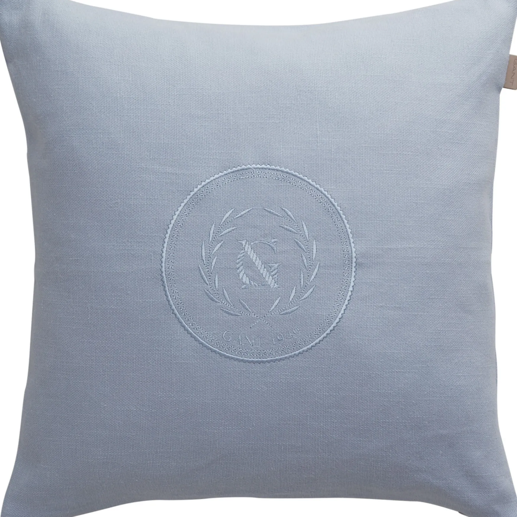 Best Gant Home Tonal crest cushion 50x50, polar blue