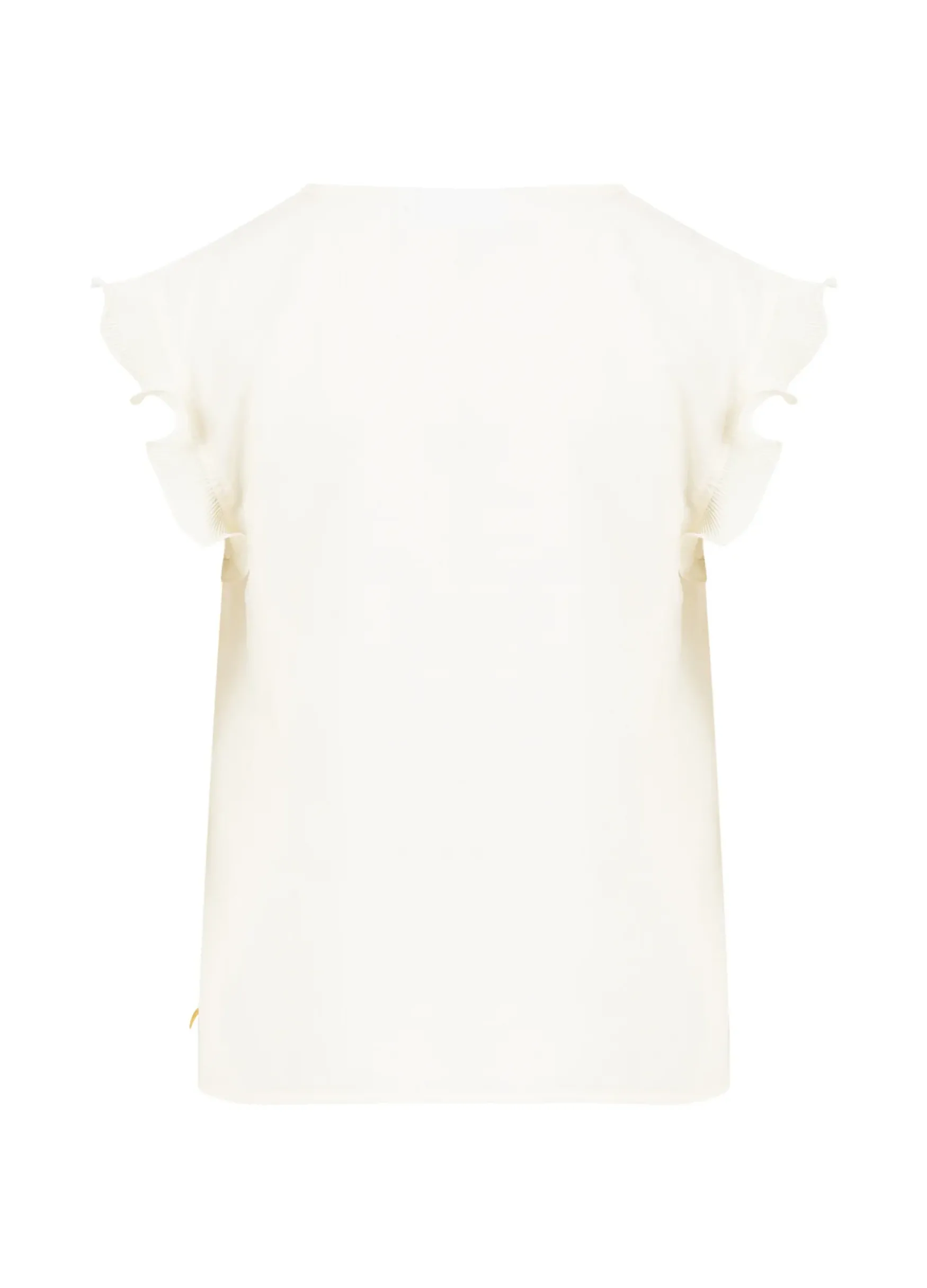 Clearance Coster Copenhagen Top with ruffles in v-neck, creme