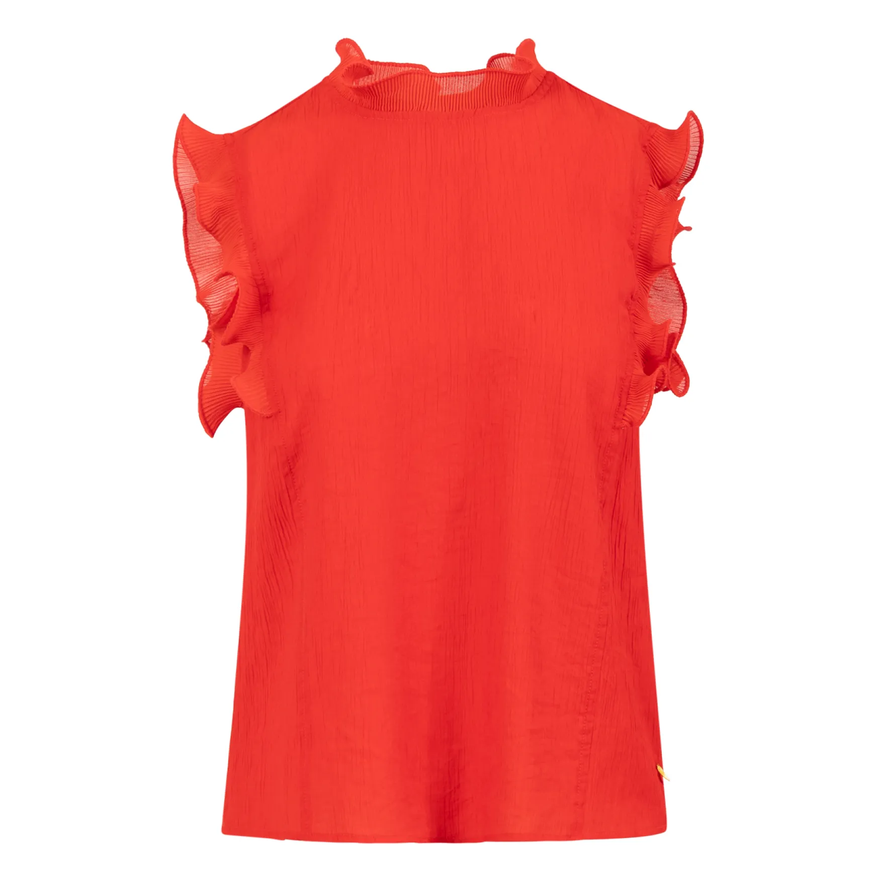 Clearance Coster Copenhagen Top with ruffles, scarlet red