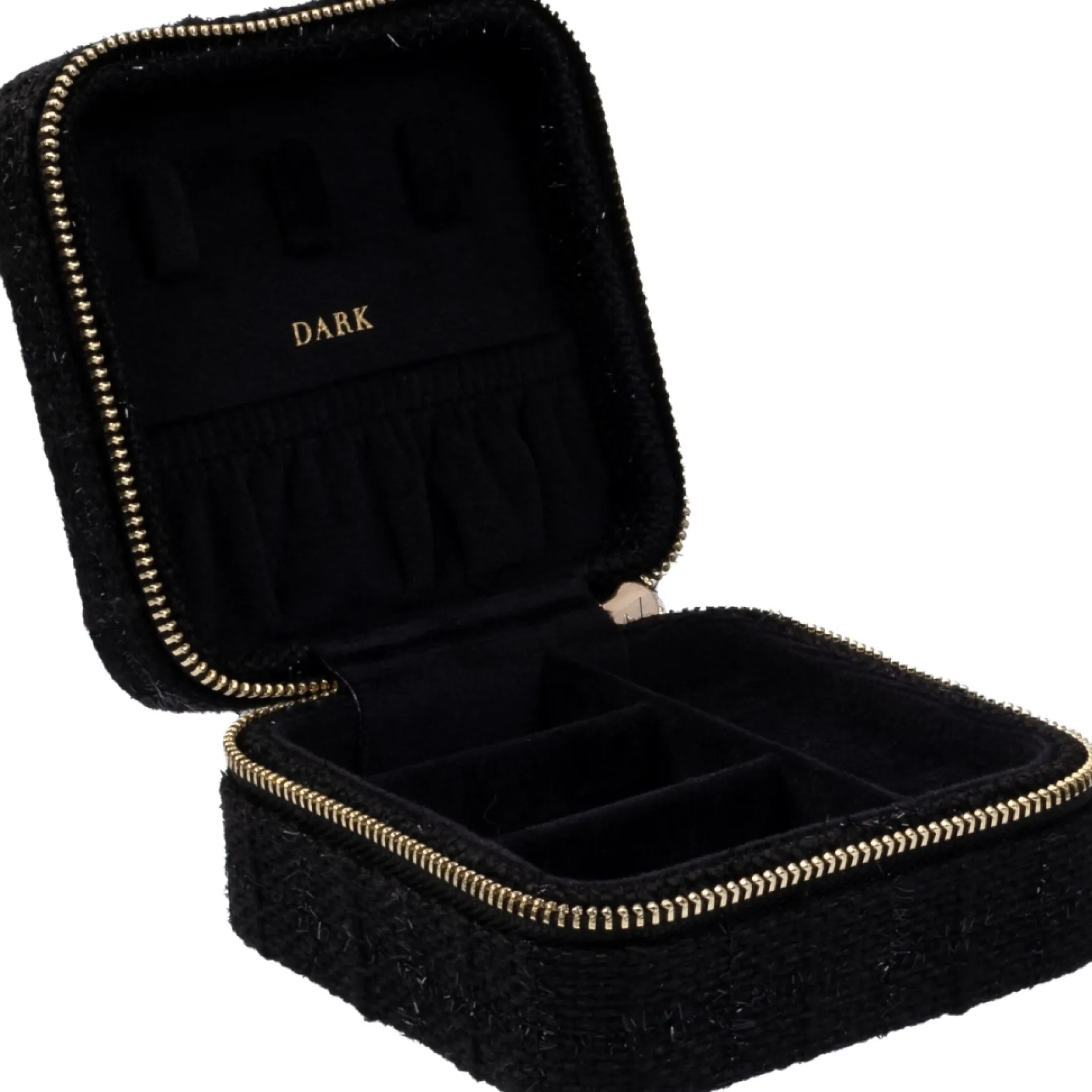 Best DARK department Tweed jewellery box mini, black