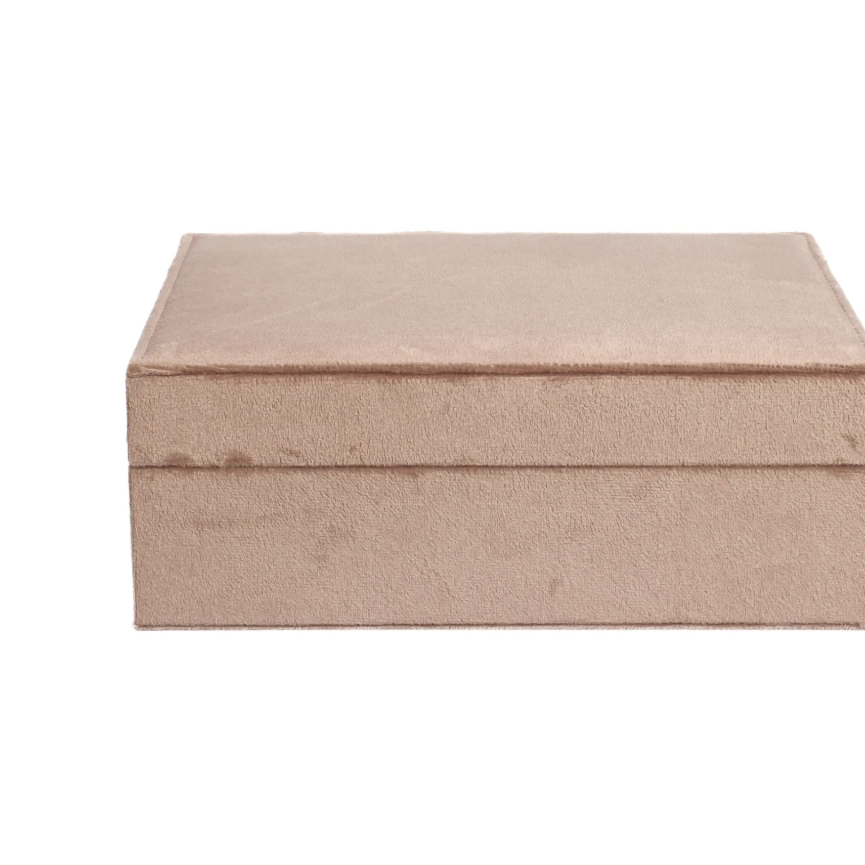 New DARK department Velvet jewellery box large, warm taupe