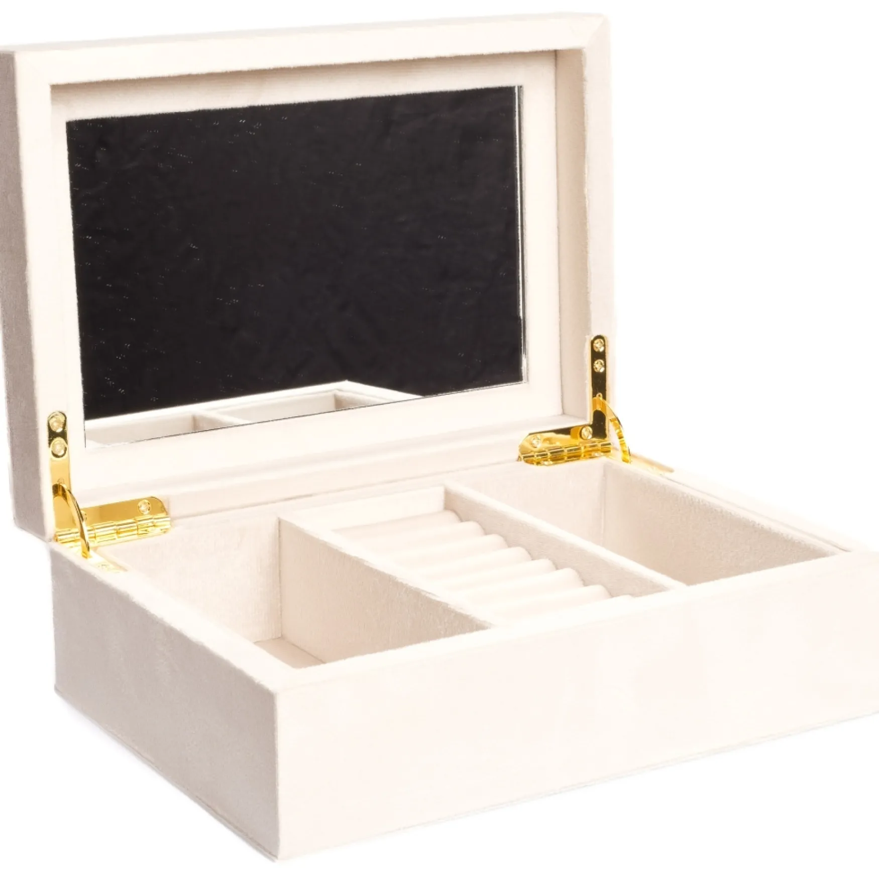 Hot DARK department Velvet jewellery box large, sand