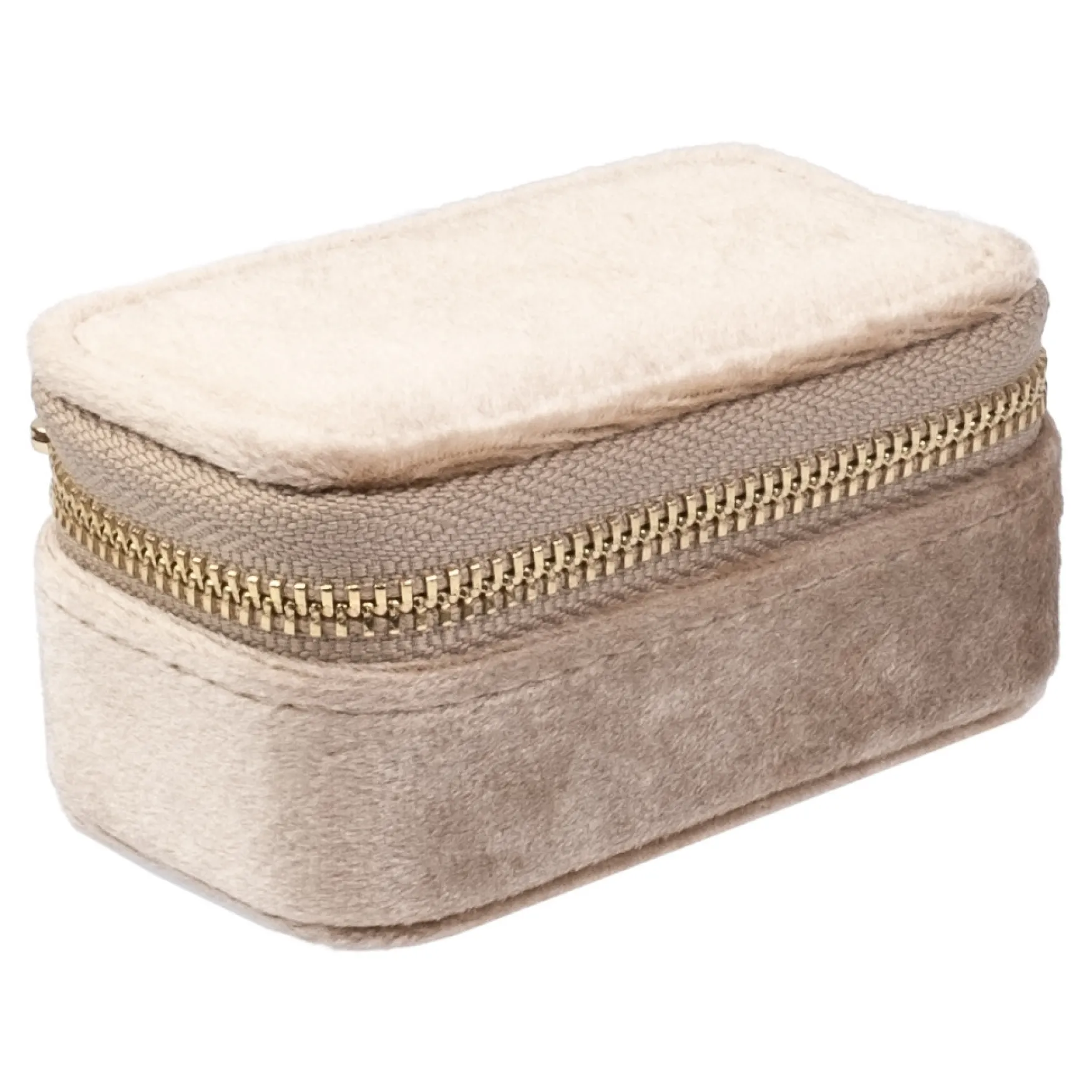 Hot DARK department Velvet jewellery box micro, sparkled champagne