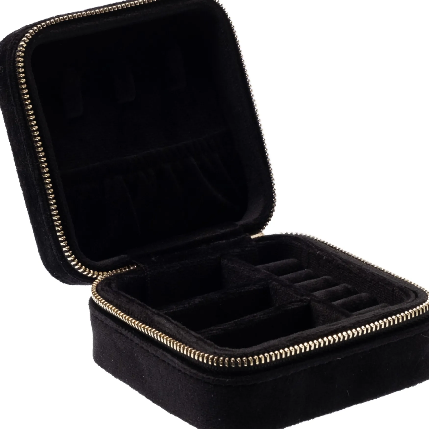 Online DARK department Velvet jewellery box mini, black