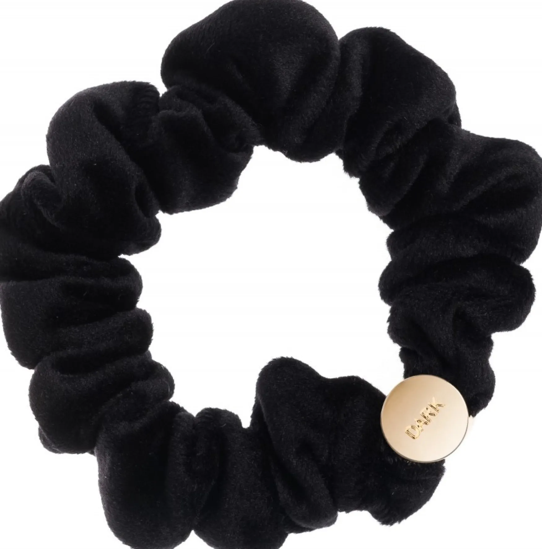 Online DARK department Velvet mini scrunchie, black