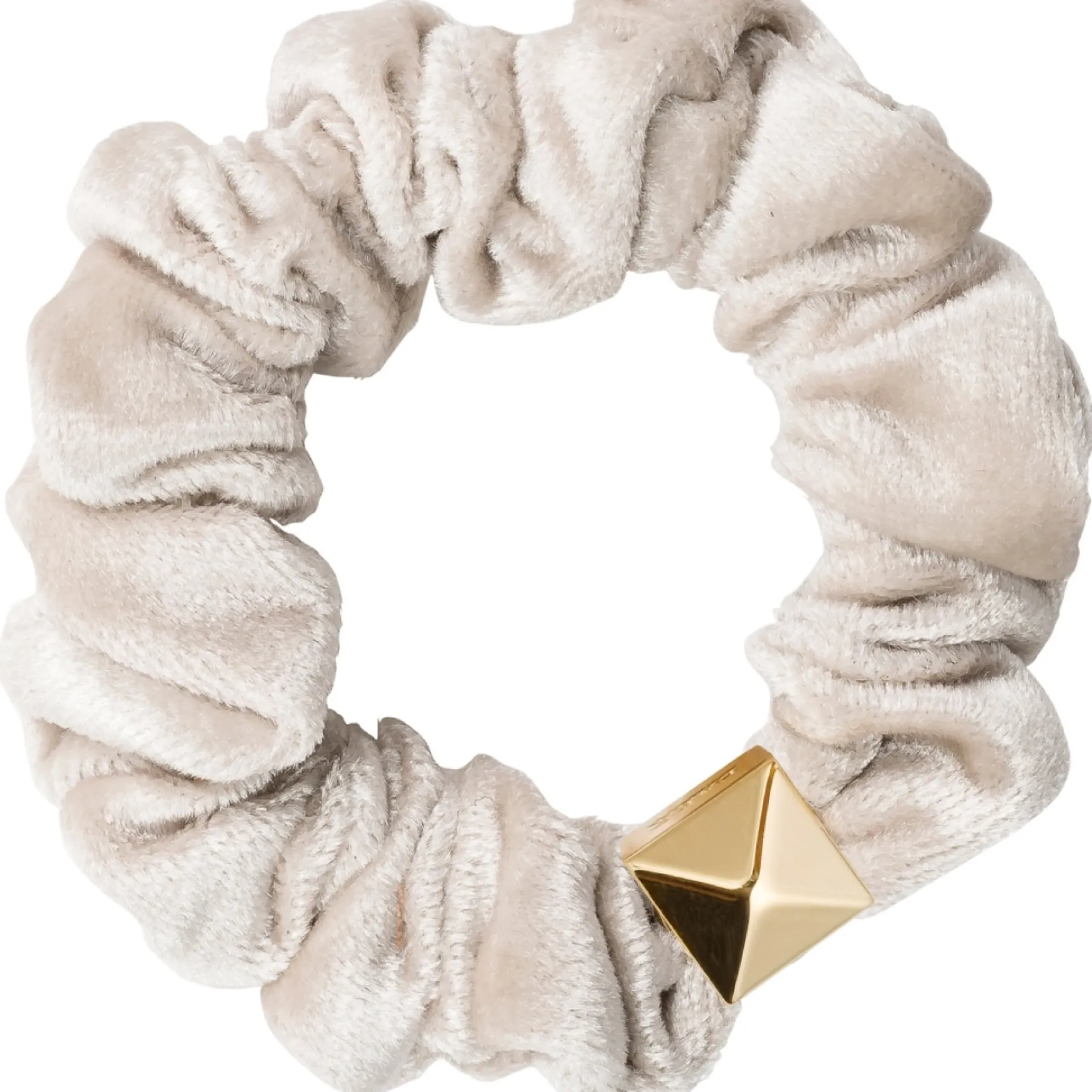 Discount DARK department Velvet mini scrunchie, sand