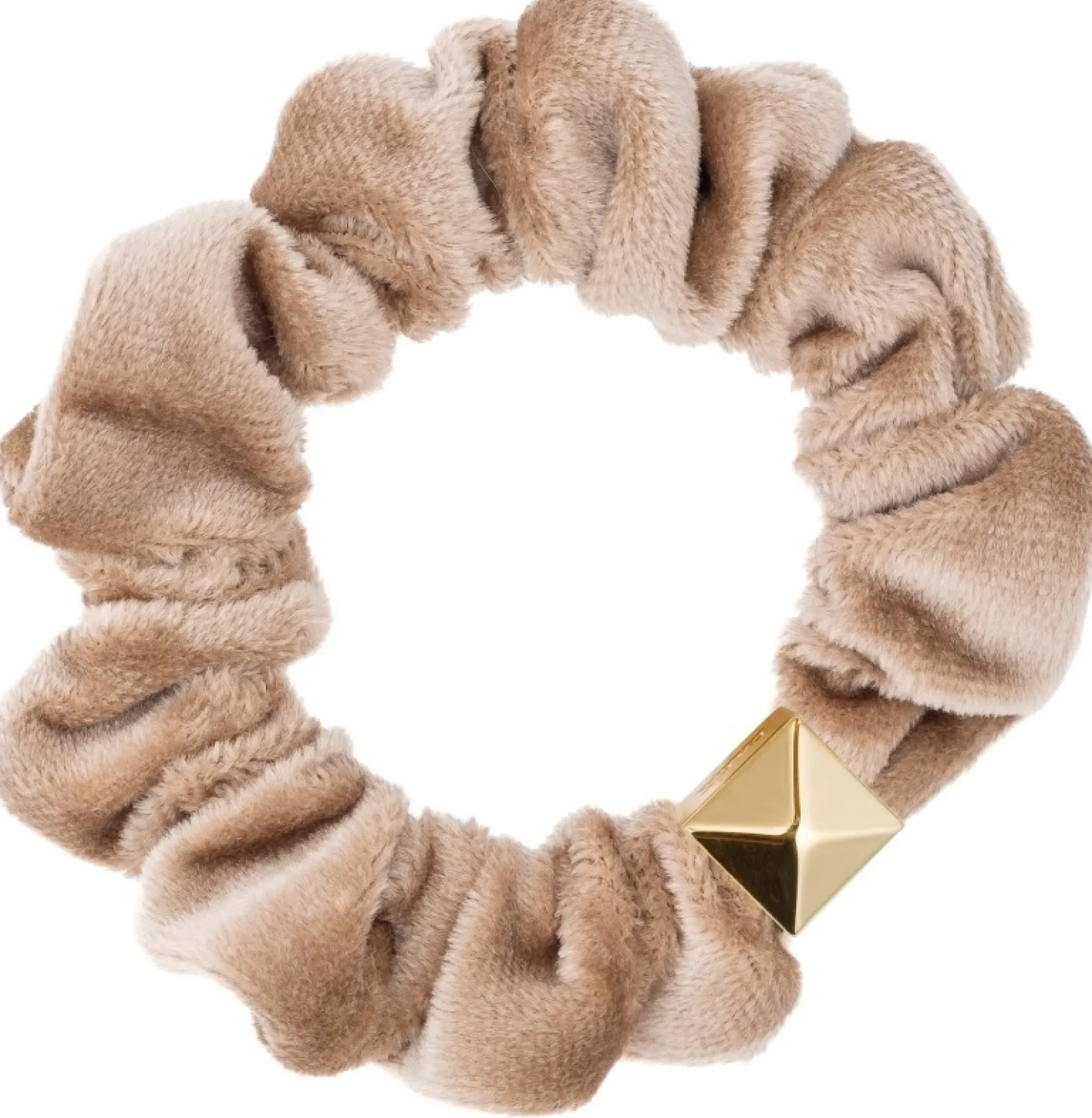 Online DARK department Velvet mini scrunchie, sparkled champagne