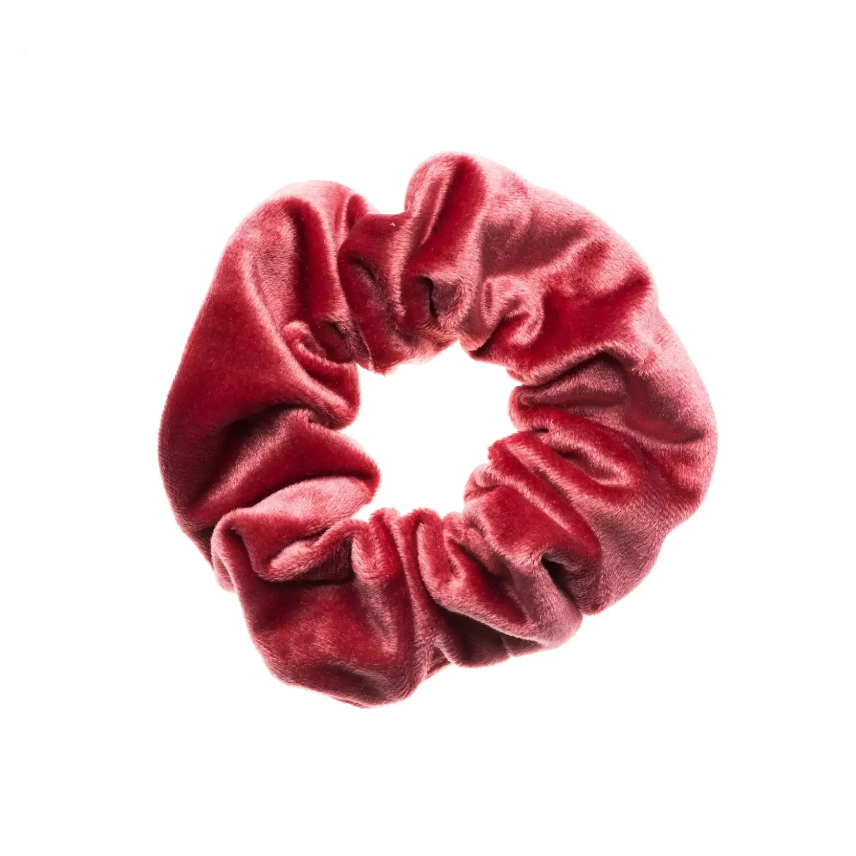 Fashion DARK department Velvet plain scrunchie, candy kiss