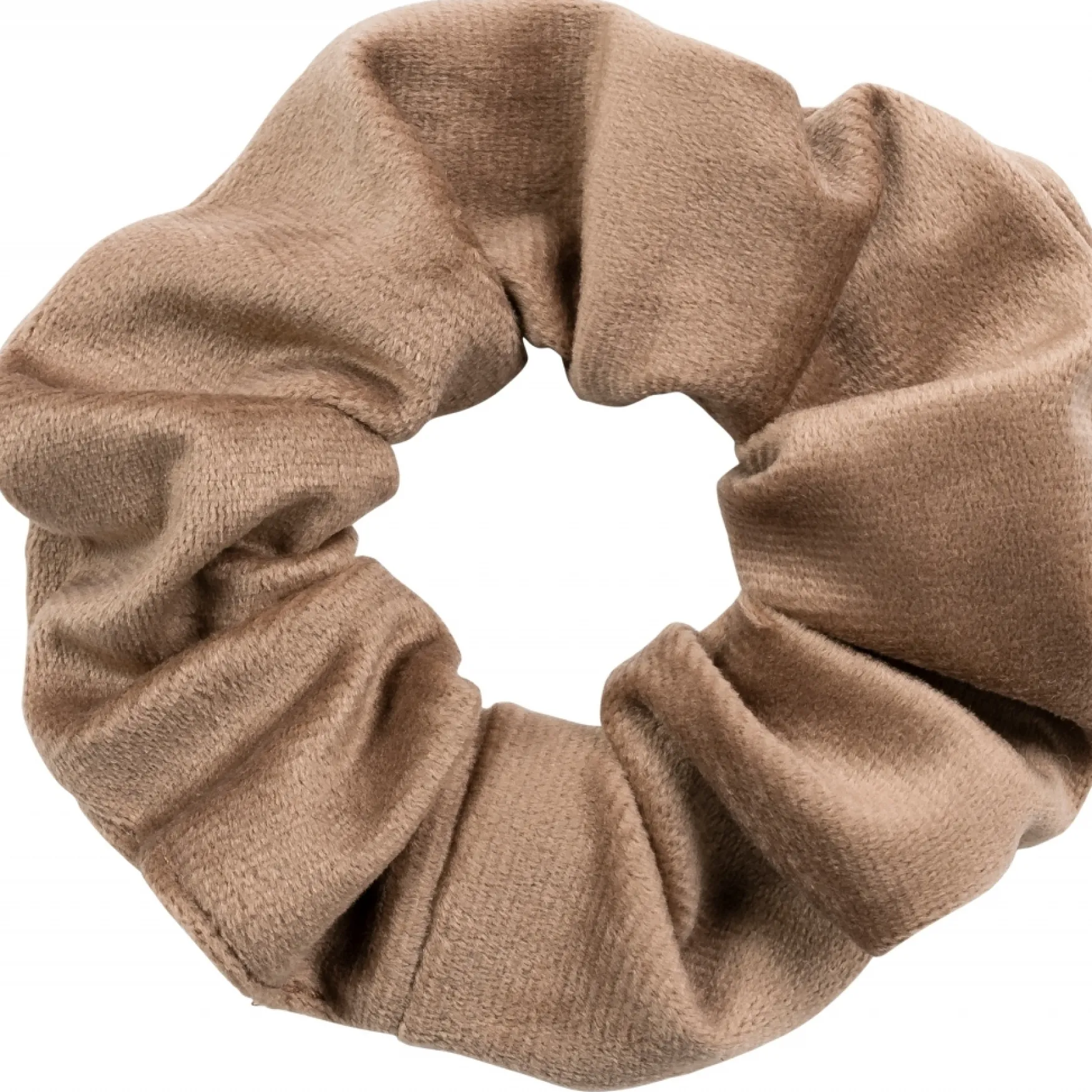Best DARK department Velvet plain scrunchie, latte