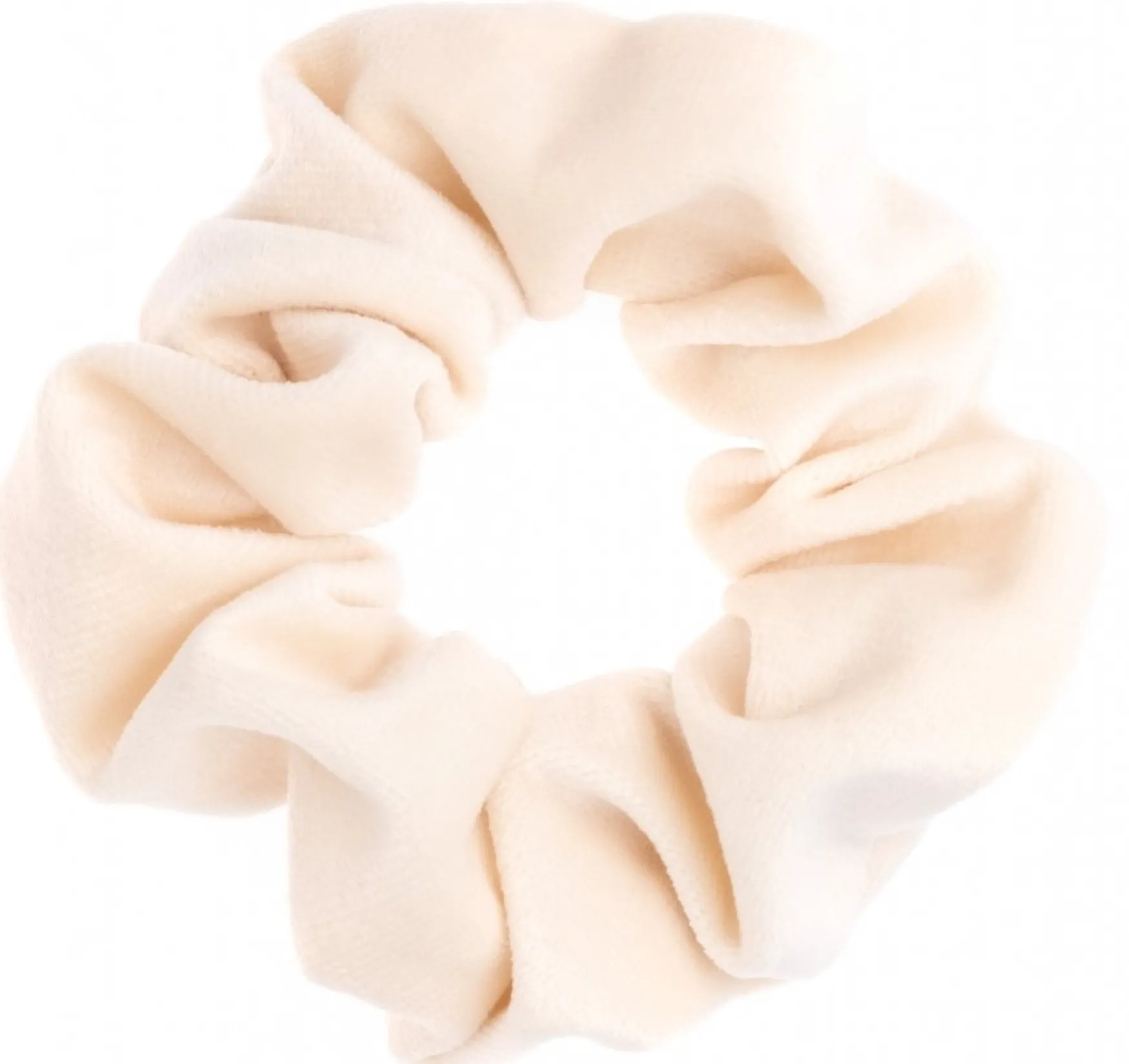 New DARK department Velvet plain scrunchie, off white