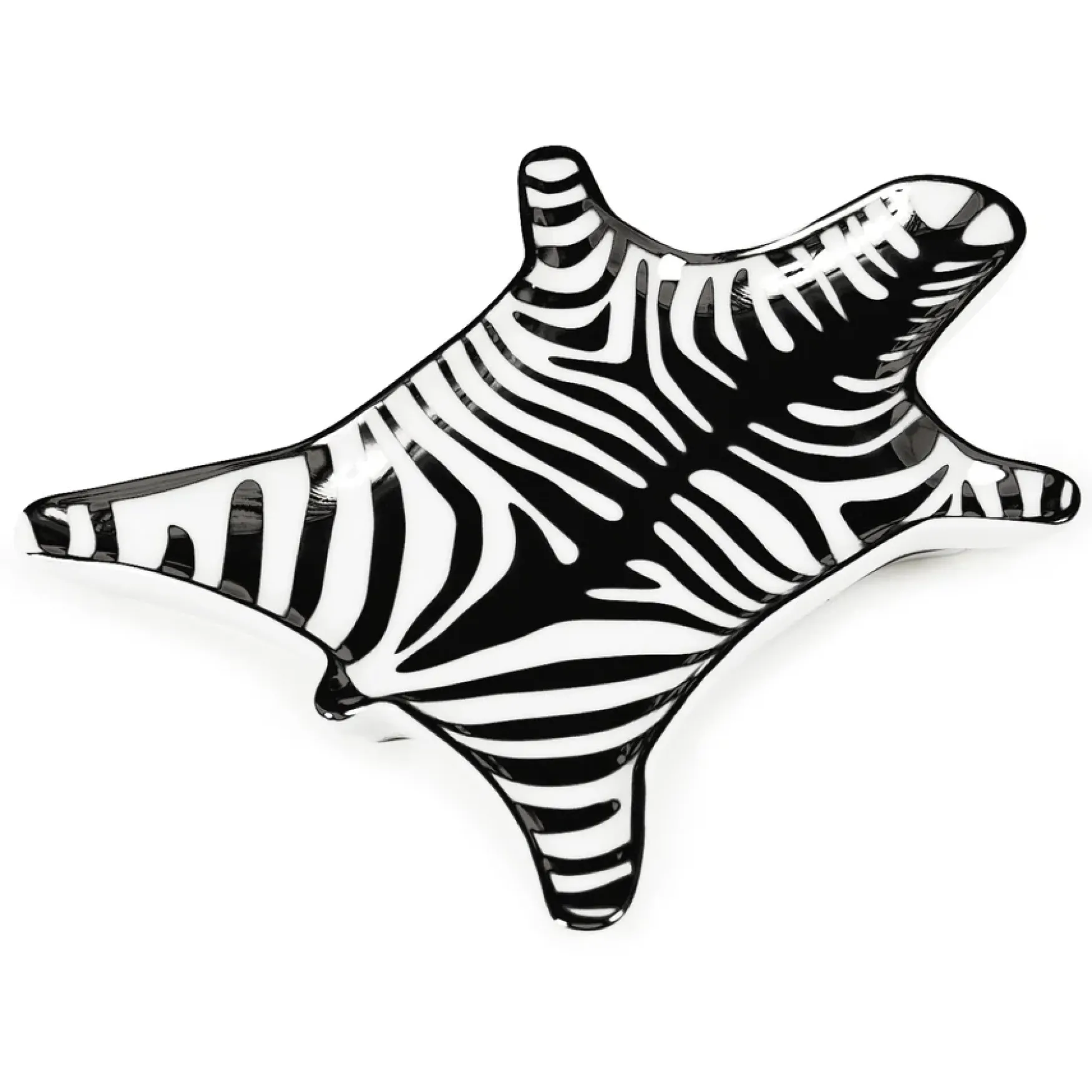 Clearance Jonathan Adler Zebra stacking dish, black/white